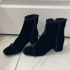 Stuart Weitzman Velvet Booties - NEVER WORN!